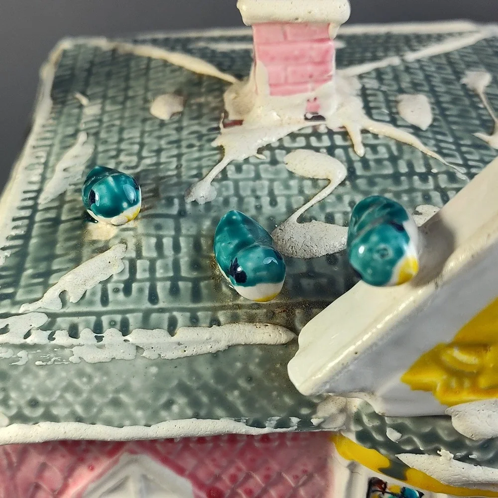 Vintage Dept 56 Snow Village Victorian House 50070 Pink White 1977 W/ Light - Picture 7 of 16